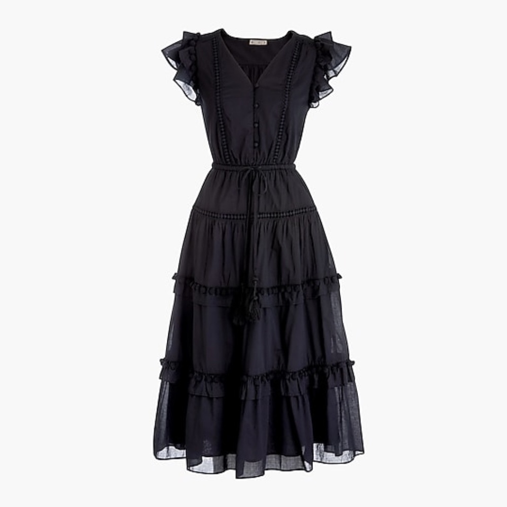 J Crew Pom-pom dress in cotton voile